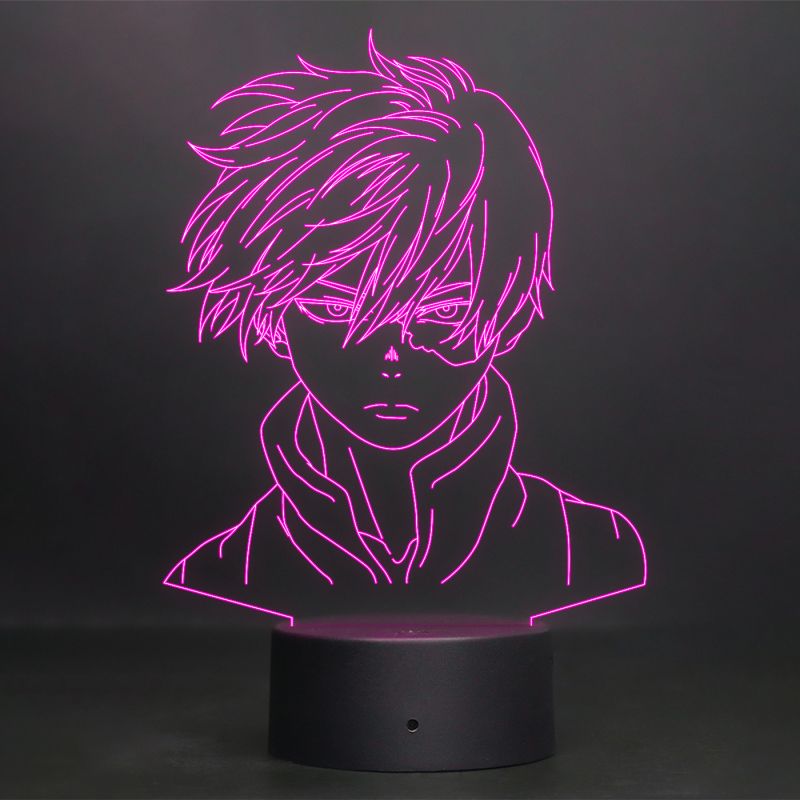 Shoto Todoroki Anime Character Design Night Lamp