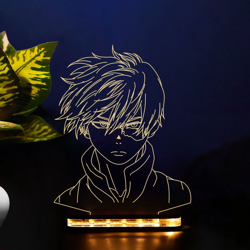 Shoto Todoroki Anime Character Design Night Lamp