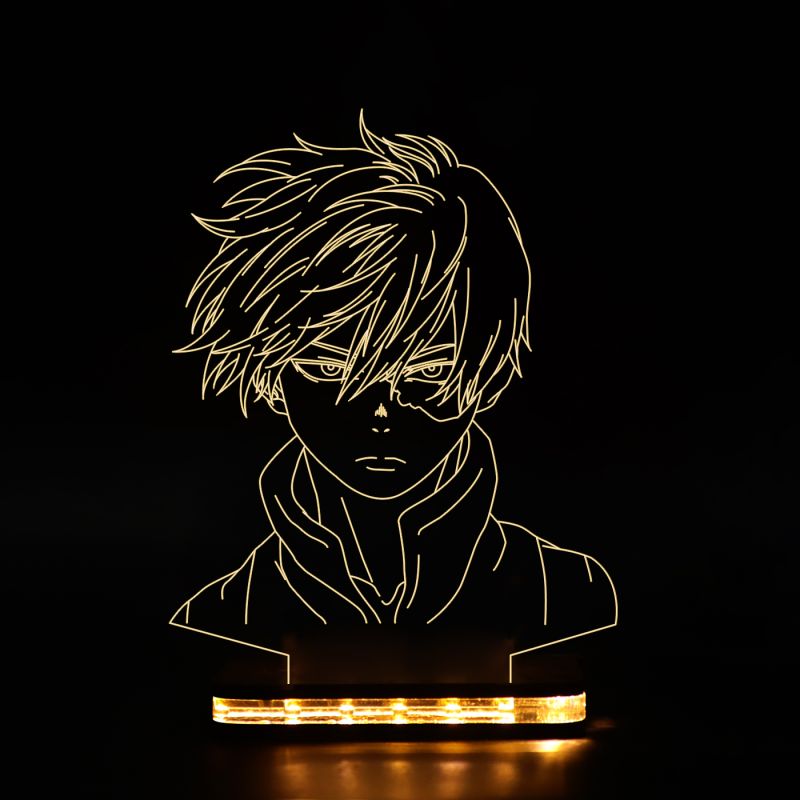 Shoto Todoroki Anime Character Design Night Lamp