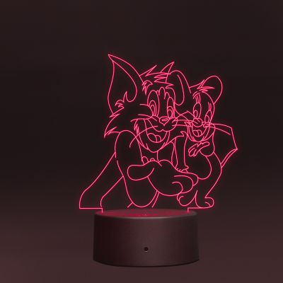 Tom & Jerry Cartoon Character Design Night Lamp