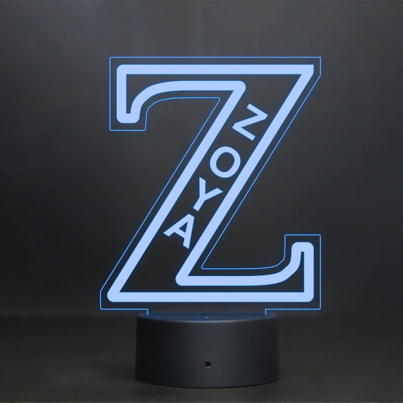 (Z) Alphabet Design Name Night Lamp With Customized Name