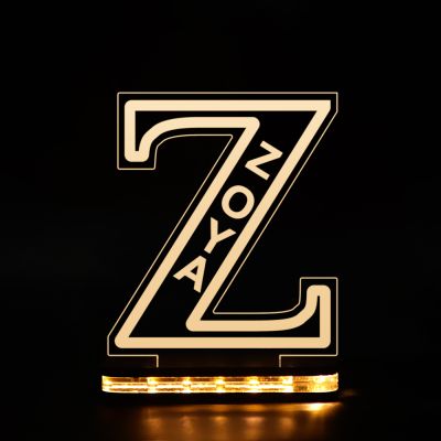 (Z) Alphabet Design Name Night Lamp With Customized Name