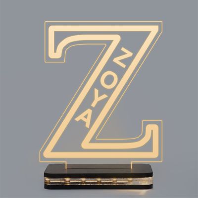 (Z) Alphabet Design Name Night Lamp With Customized Name