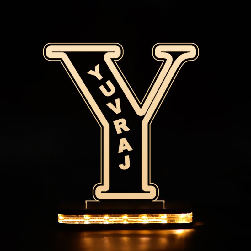 (Y) Alphabet Design Name Night Lamp With Customized Name