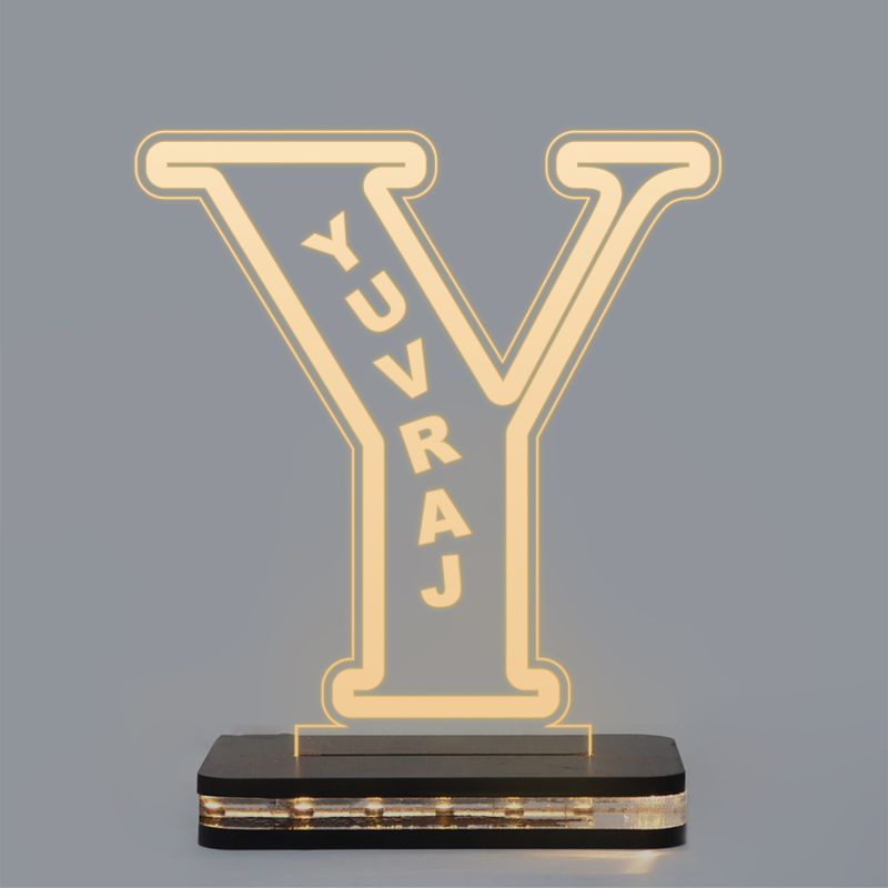 (Y) Alphabet Design Name Night Lamp With Customized Name