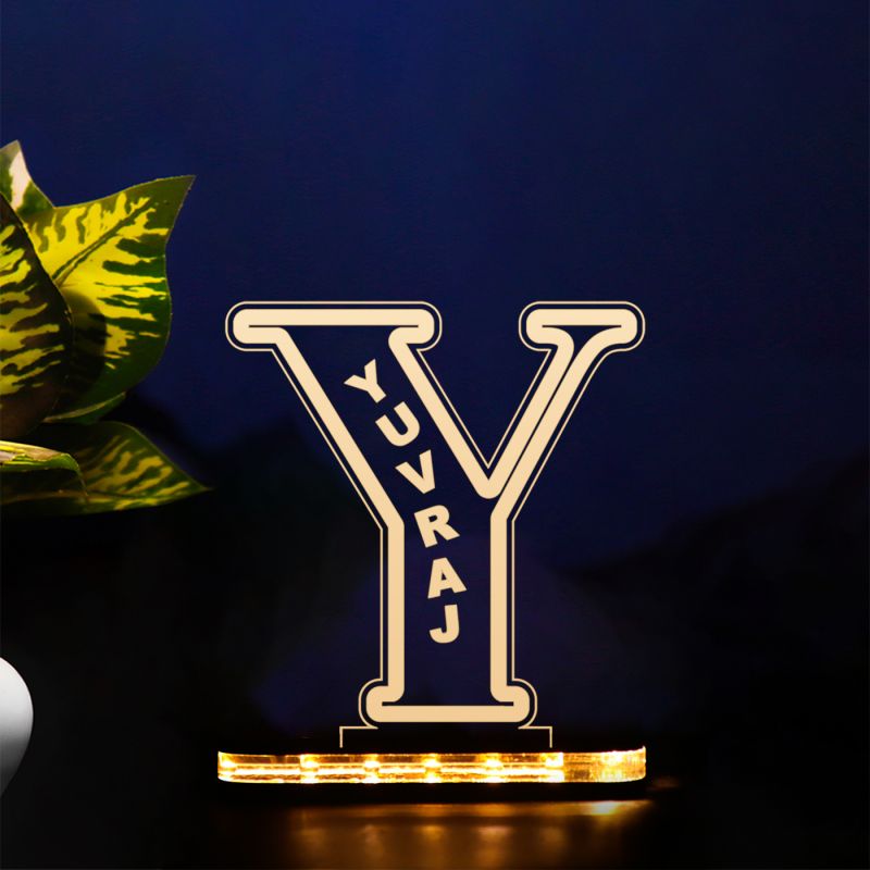 (Y) Alphabet Design Name Night Lamp With Customized Name