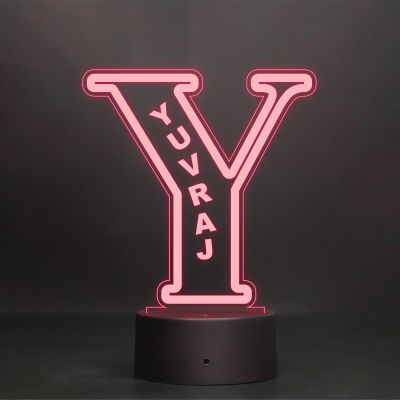 (Y) Alphabet Design Name Night Lamp With Customized Name