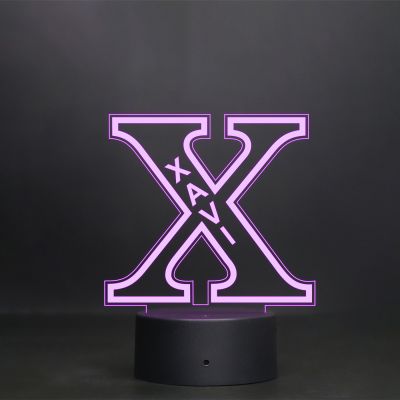 (X) Alphabet Design Name Night Lamp With Customized Name