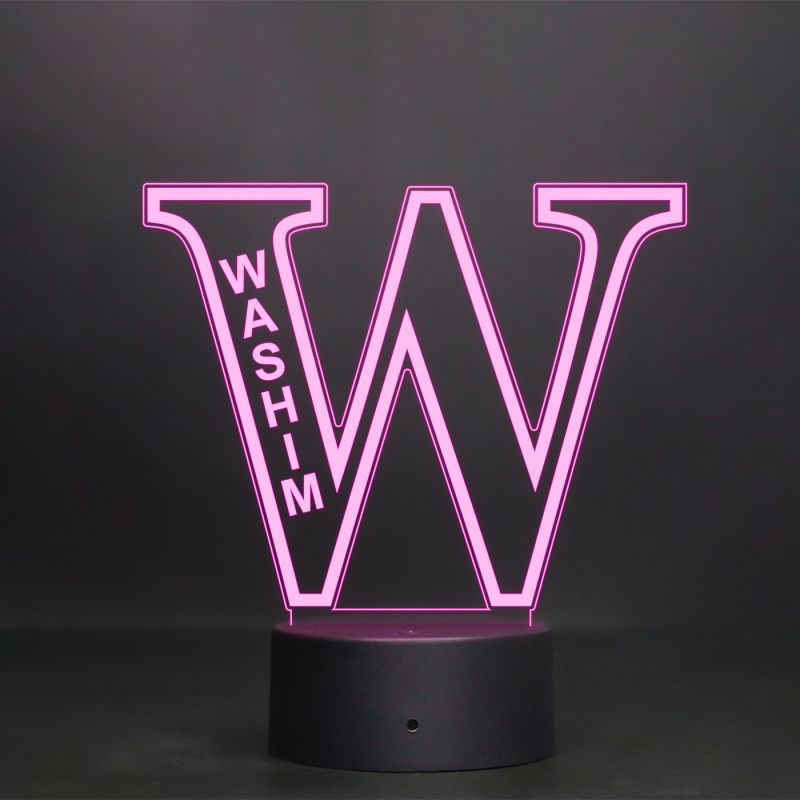 (W) Alphabet Design Name Night Lamp With Customized Name