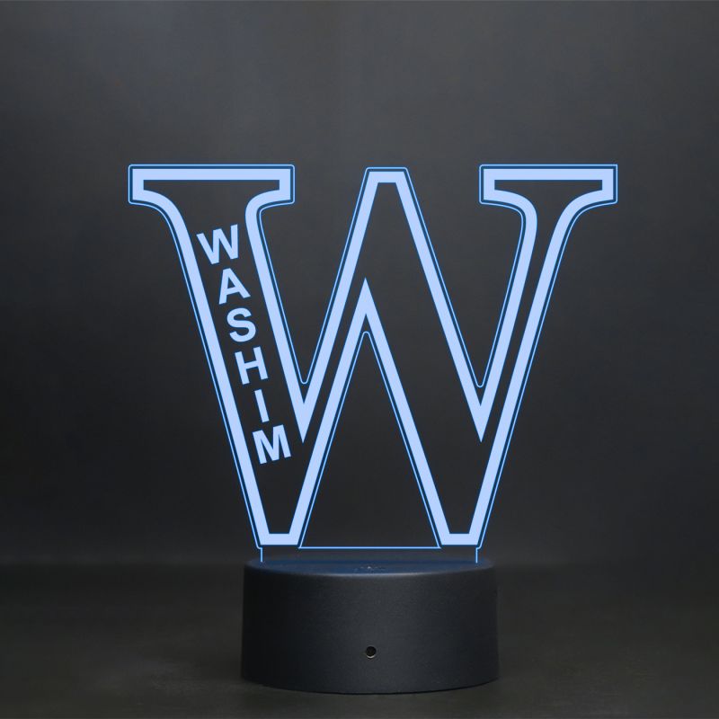 (W) Alphabet Design Name Night Lamp With Customized Name