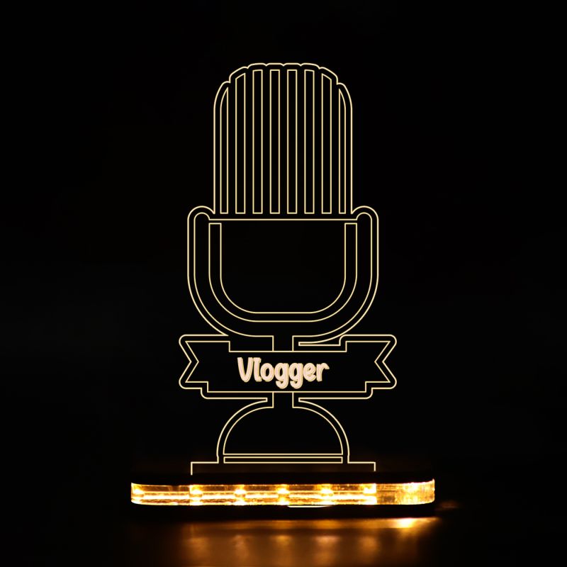 Microphone Design Night Lamp