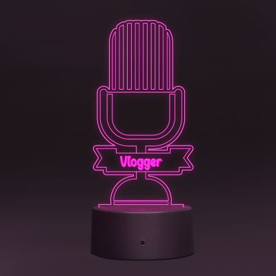 Microphone Design Night Lamp