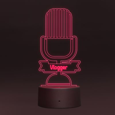 Microphone Design Night Lamp