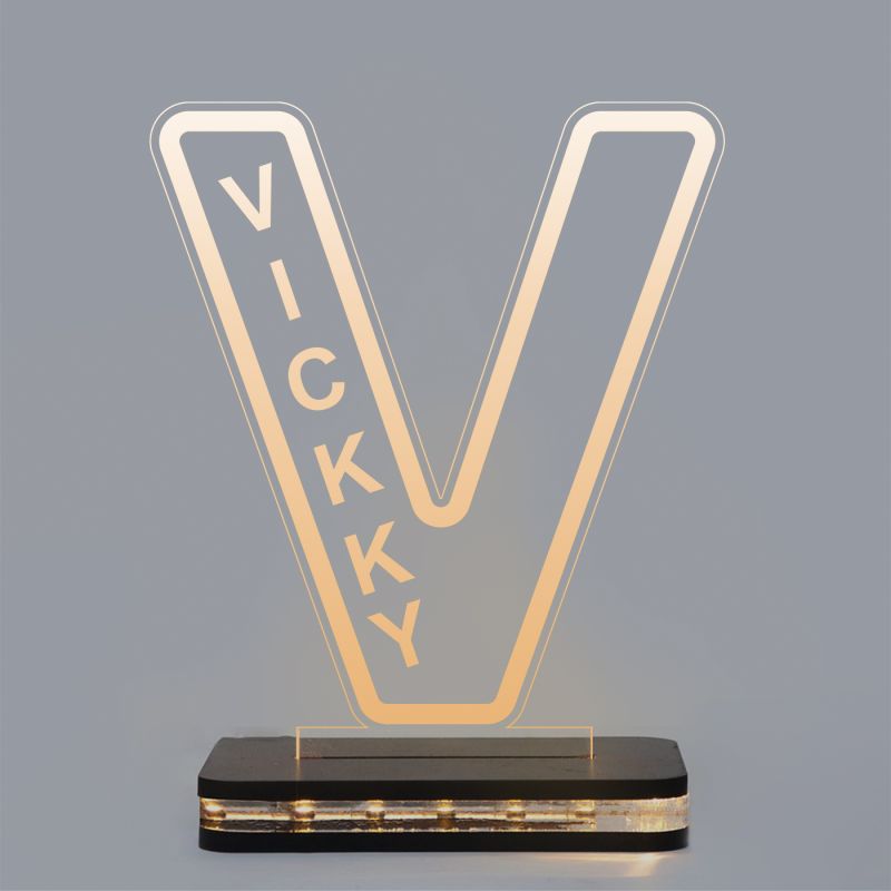 (V) Alphabet Design Name Night Lamp With Customized Name