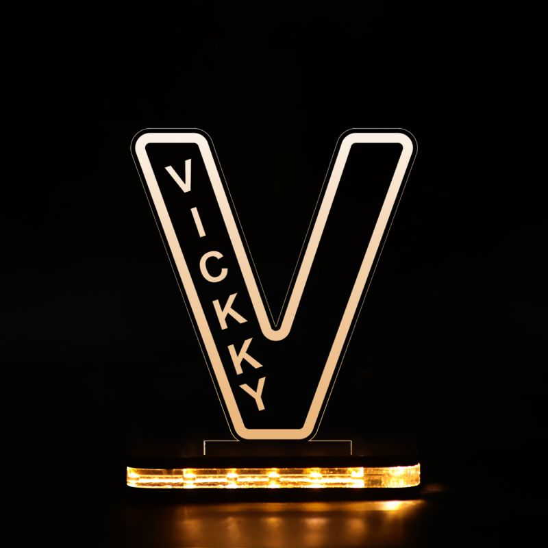 (V) Alphabet Design Name Night Lamp With Customized Name
