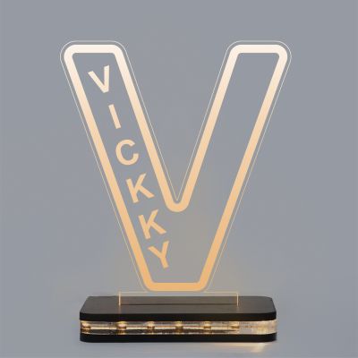 (V) Alphabet Design Name Night Lamp With Customized Name