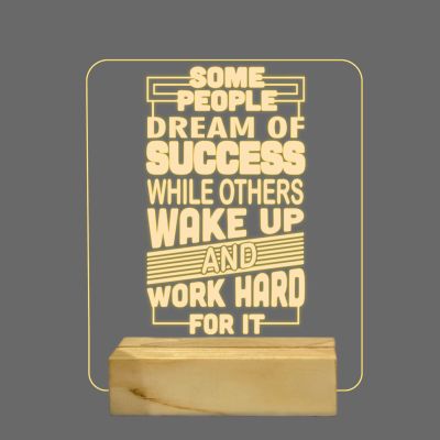 Success Motivational Quotes Design Night Lamp