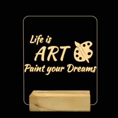 Life Related Motivational Quotes Design Night Lamp