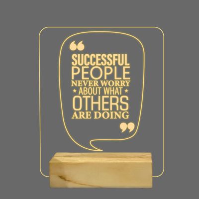 Motivational Quotes On Success Design Night Lamp
