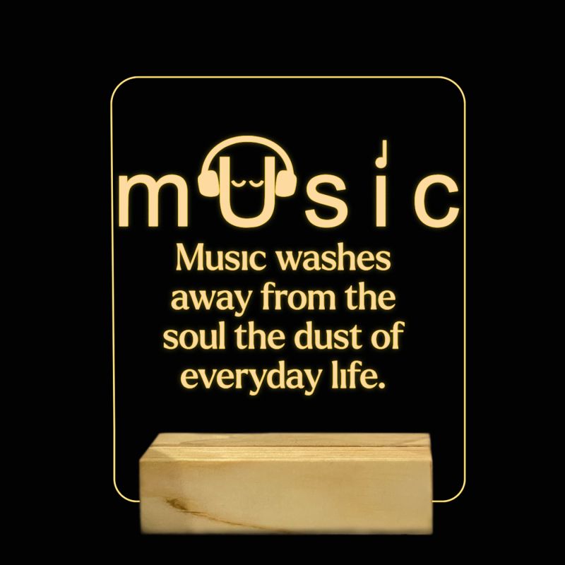 Music Quotes Design Night Lamp