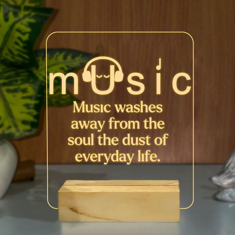 Music Quotes Design Night Lamp