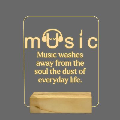 Music Quotes Design Night Lamp