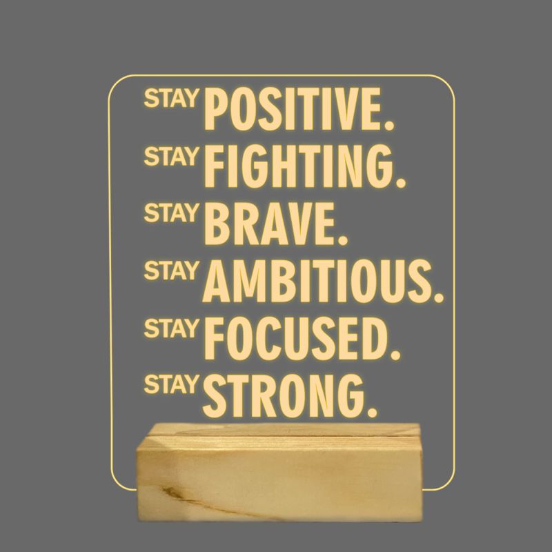 Positivity Quotes Design Night Lamp