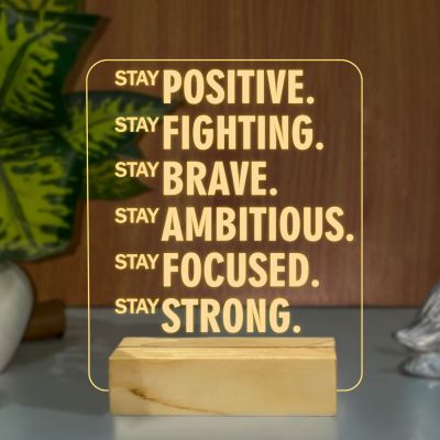 Positivity Quotes Design Night Lamp