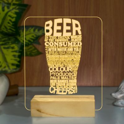 Beer Mug Design With Text Night Lamp