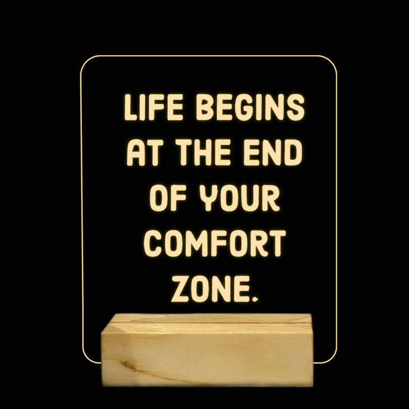 Quotes On Life Text Design Night Lamp