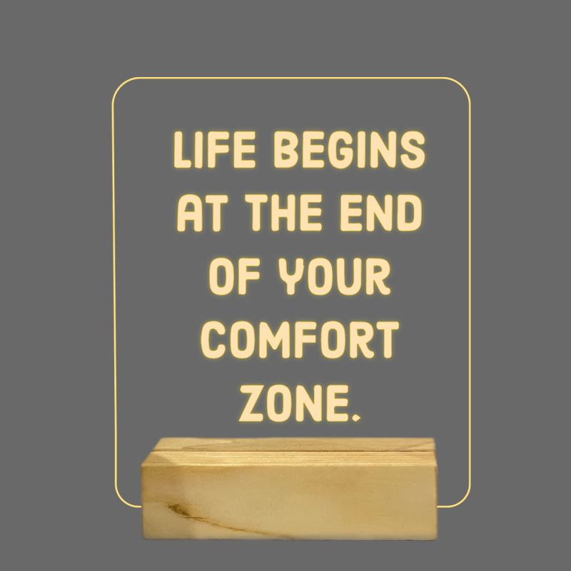 Quotes On Life Text Design Night Lamp