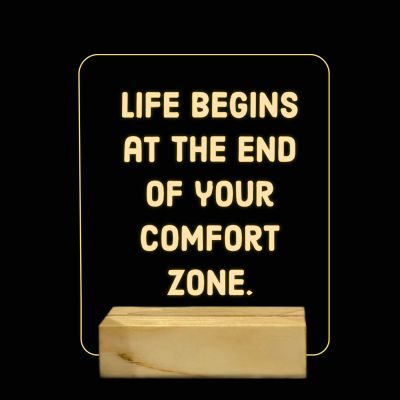 Quotes On Life Text Design Night Lamp