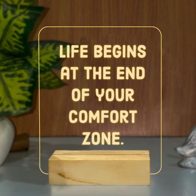 Quotes On Life Text Design Night Lamp
