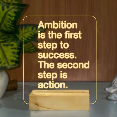 Quotes On Ambition Design Night Lamp