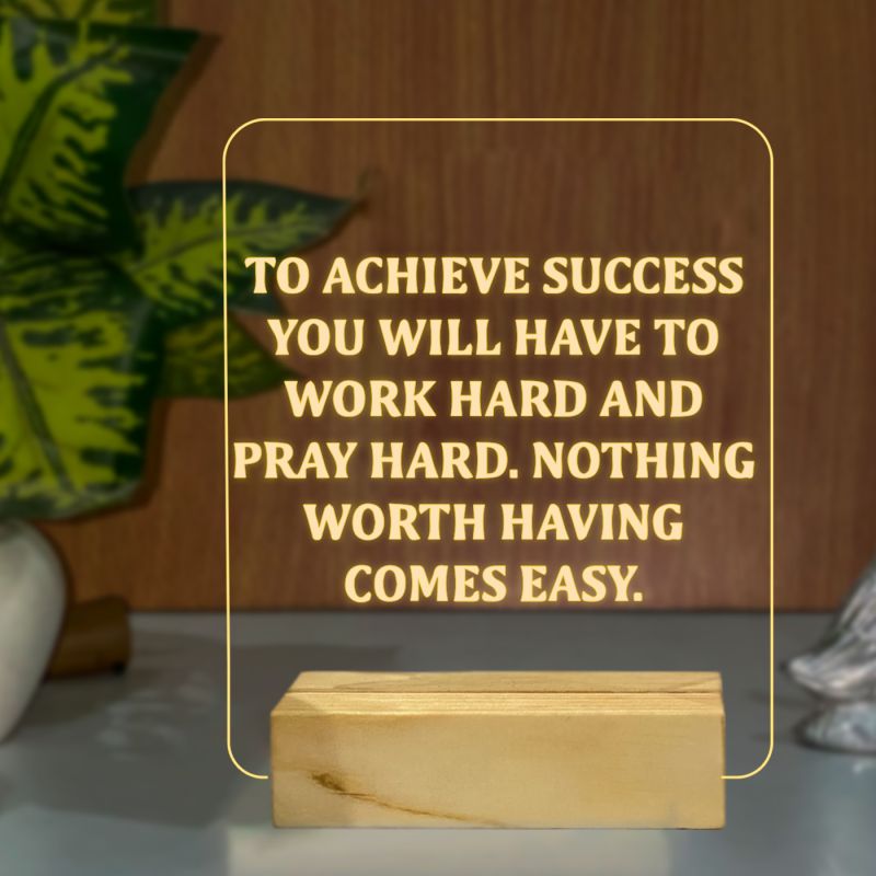 Quotes On Life Texted Design Night Lamp