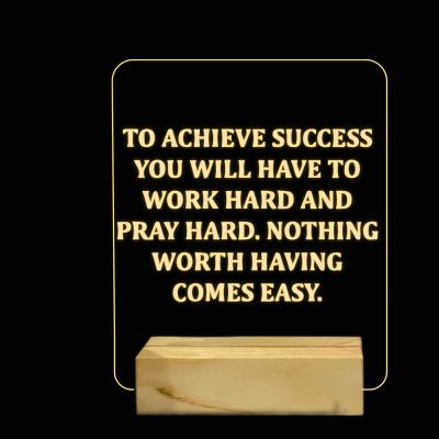Quotes On Life Texted Design Night Lamp