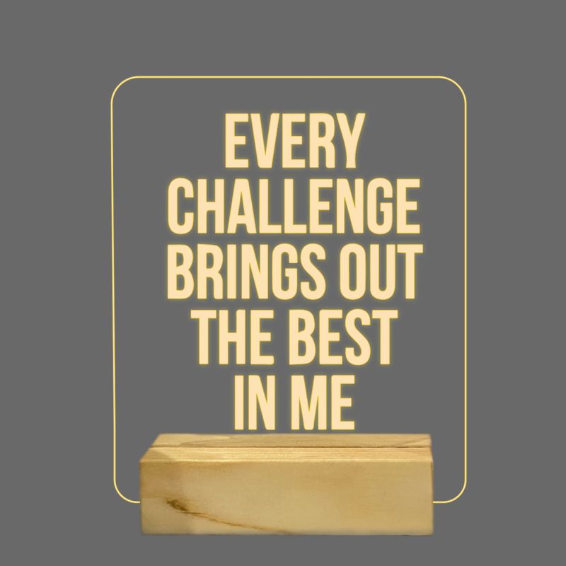 Quotes On Challenge's Night Lamp