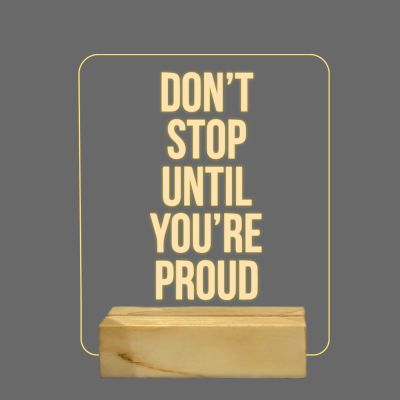 Motivational Quotes Night Lamp