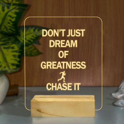 Motivational Quotes On Dream Night Lamp