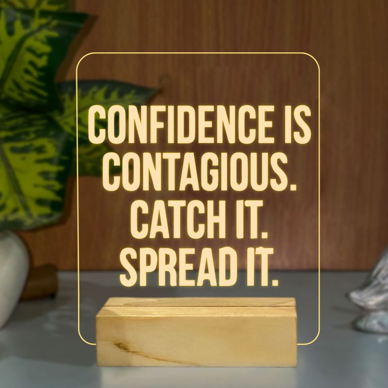 Quotes On Confidence Night Lamp