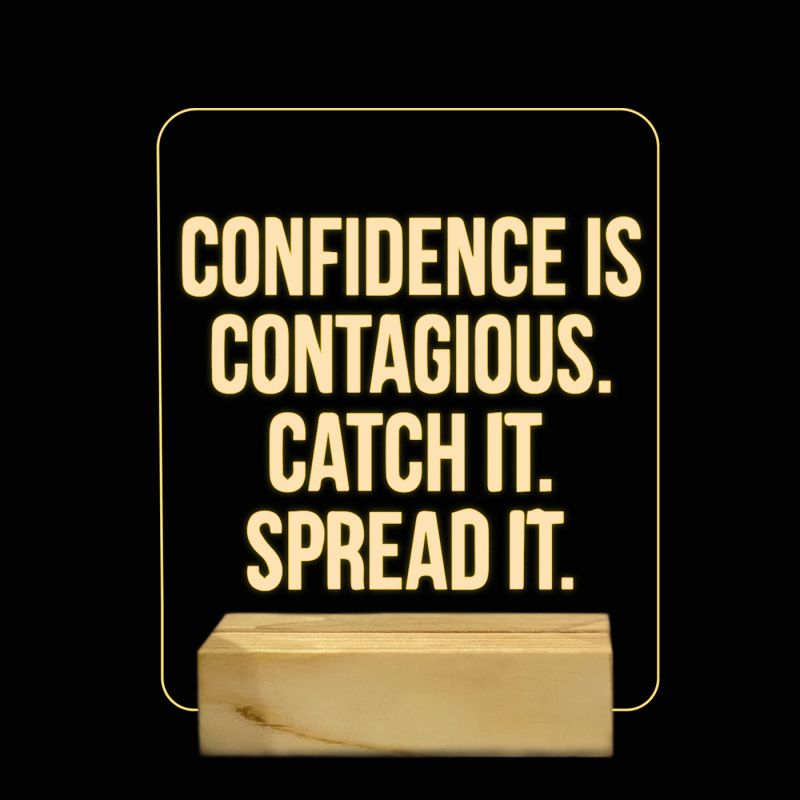 Quotes On Confidence Night Lamp