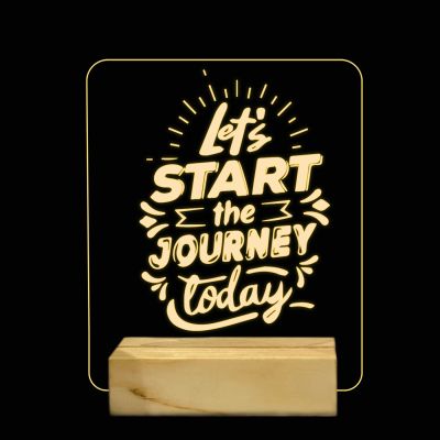 Let's Start The Journey Today Texted Night Lamp