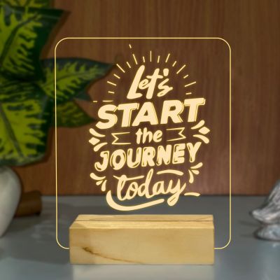 Let's Start The Journey Today Texted Night Lamp