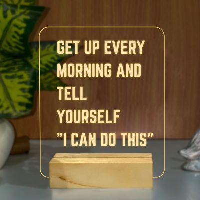 Self Motivational Quotes Night Lamp