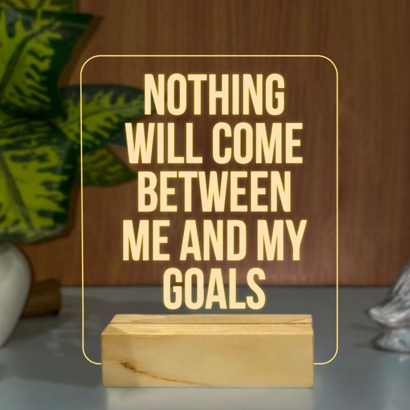 Quotes About the Goal Texted Night Lamp