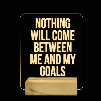 Quotes About the Goal Texted Night Lamp