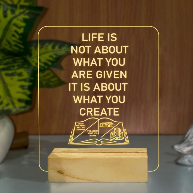 Motivational Quotes On Life Night Lamp