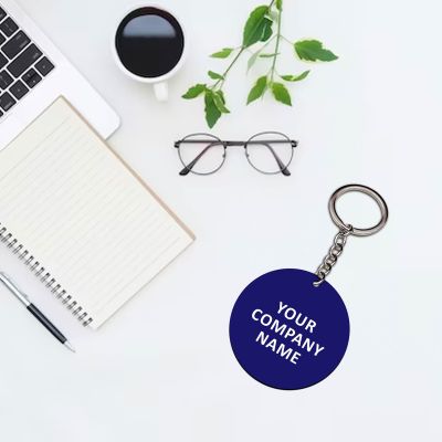 Circle Shape Key Chain With Customized Name