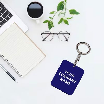 Square Shape Key Chain With Customized Name