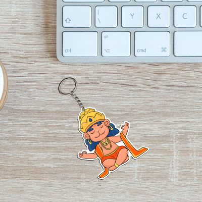 Lord Hanuman Design Printed Key Chain